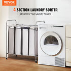 Vevor Laundry Sorter Cart 4-section Laundry Sorter With Wheels   Removable Bags