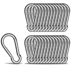 25x Stainless Steel Carabiner Clip Snap Hook Spring Karabiner Carrabin Carbine