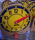 Box Of 14-original Vintage  judy Clock  Judy instructo Wood Teaching Clock