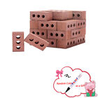 24pc Cement Cinder Bricks Build Your Own Tiny Wall Mini Red Bricks Kids Toy