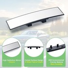 Rear View Mirror  12 Inch Panoramic Rearview Mirror  Interior Clip-on Wide Angle