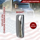 Volvo Vnl Mirror Cover Chrome Curved W Cb Hole Adhesive Right Side 2004 2018