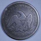 1842 Seated Liberty One Dollar -  1 Raw Vg  - Nice Coin 