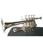 Professional Piccolo Nickle Trumpet Bb Pitch Premium Quality Hard Case mouthpiec