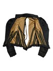 Antique 1890s Victorian Mourning Bodice Silk Faille Frenchjet Beads Wounded Bird