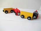 Vintage Wooden Train Engine And Cars Compatible With Brio   Thomas