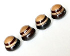 Vtg Lot set Of 4 Carved Tagua Nut Vegetable Ivory Buttons Bullet acorn beehive