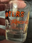 Vintage Hooters Racing Fargo  Nd Shot Glass Souvenir Owl Logo Barware