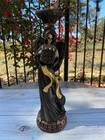 Santa Muerte Color Black 15  Holy Death Statue   Grim Reaper   Negra