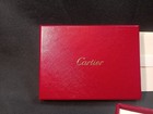 Cartier Set 10 Note Cards Envelopes W box Gold Floral Pattern Rare