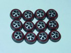 Hot Wheels Redline Us Wheel Tire Lot Of 12 Small Bearing Style -nice 