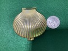 Vintage Parfumes Guy Laroche Solid Perfume Scalloped Seashell Gold Tone Compact 