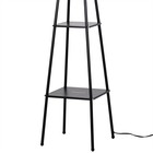 Mainstays 69  Metal Etagere Floor Lamp  Charcoal Finish