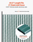 Chain Link Fence Privacy Slats Double-wall For 4  High Fence Bottom Lock Green