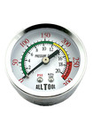 Air Pressure Gauge 2  Dial Center Back Mount 1 4 npt - 0 To 300psi Color Coded