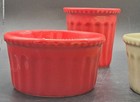 Vtg  2006 Candles N Ceramic Textured Holders Single Double Wick Green Red Unused