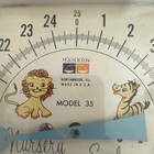 Vintage Hanson Nursery Scale W Tray Baby Animals On Front - Model 35
