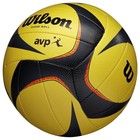 Wilson Avp Optx Official Beach Volleyball Tour Match Game Ball - Black yellow