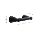 Kinla Spring Load Toilet Paper Holder Matte Black Tissue Roll Wall cab Mount Tp