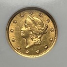 1851-o Type 1  1 Gold Ngc Au58   almost Unc ms bu  