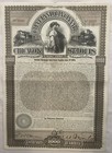Antique 1893 Cleveland Cincinnati Chicago St Louis Railroad Bond Certificate