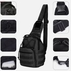 Mens Tactical Backpack Sling Shoulder Bag Molle Travel Chest Pack Outdoor Hiking