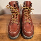 Vintage Red Wing Usa 404 Moc Toe Super Sole Leather Work Boots Men s Size 9 Ee