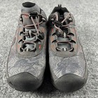 Keen Hiking Shoes Youth 4 Gray Topographic Bungee Lace Low Top 1026064 Trail