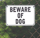   beware Of Dog   10  X 7  Warning Signs  3 Sign Set  Heavyweight Aluminum