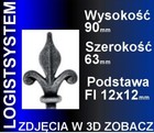 1 Piece Metal Decorative Finial Fence Post 90x63mm Base 12x12 40 123