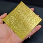 Set 3 Talisman Yant War Gold Plate Powerful Mantra Scripture Thai Buddha Amulet