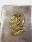 Antique Russian Silver Cigarette Case Ruby Catch Floral Etched