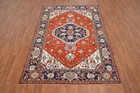 Rust Color Area Rug 6x9 Hand-knotted Wool Traditional Vegetable Dye For Any Room