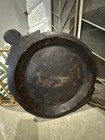 Antique Vintage Indian Chapati  Style Bowl Hand Carved Wood Primitive Decor