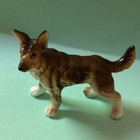 German Shepherd Figurine Bone China Vintage 1960   s Japan Doll House Miniature