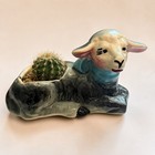 Vintage Lamb Figural Planter Ceramic Nursery Decor 7 X 4 X 3 5 In