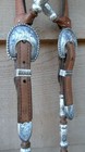 Stunning Silver Ferrules Double Ear Horse Show Headstall And Ferruled Reins