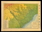 Vintage Map Of South Carolina Wall Art Topographic Original Columbia Charleston