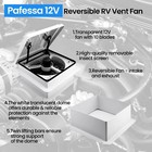 14     Rv Roof Vent Fan 4-speed Reversible 12v Rv Bathroom Fan Deluxe Open Rv Fan