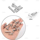 Auear  Metal Cufflinks Cuff Button Blank Cabochons Tray Bezel 20 Pack Silver
