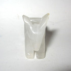 Vtg Carved Onyx Burro Donkey With Pack Clear white 2  Tall