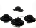 24 Mini Cowboy Felt Hat 2  Black Western Wedding Favors Recuerdos Birthday Party