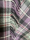 Vintage James Pringle Scotland Tartan Blanket 45   x60    Wool Blend Twisted Fringe