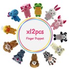 12 Pcs Finger Puppets Set Mini Stuffed Animals Finger Puppet For Storytelling Pl