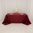 Burgundy 90x132  Rectangle Lamour Satin Tablecloth Wedding Party Home Banquet