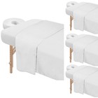 Premium Microfiber Massage Table Sheets - 3 Piece Set  Cover   Fitted Face Rest 
