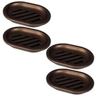 4 Pcs Soap Dish For Shower  Soap Savers With Drip Tray  Plastic Bronze 4pcs