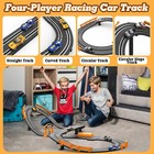 Slot Car Race Track Sets With 1 64 High-speed Slot Cars  Battery Or Electric    