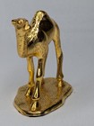 Vintage Al Jaber Metal Camel Figurine  Gold Color Statue On Base