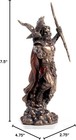 7 1 2 Inches Zeus The Greek God Of The Sky Cold Cast Resin Bronze Finish Statue
